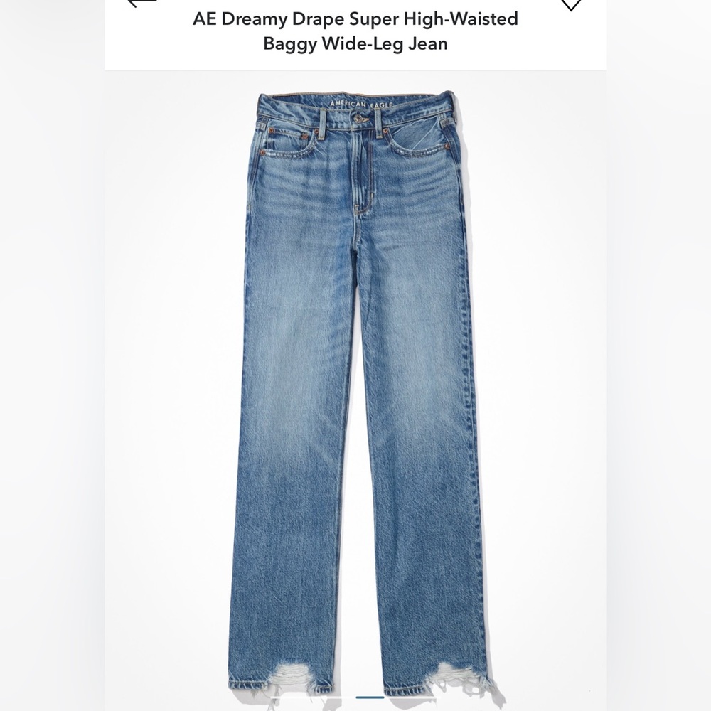 AE Dreamy Drape Super High waisted Baggy wide leg jeans